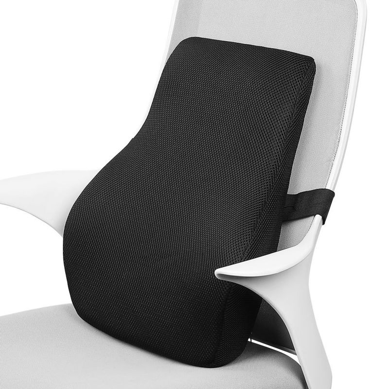 Memory Foam Lumbar Support Cushion Compact And Lightweight Office Chair Back Support Cushion