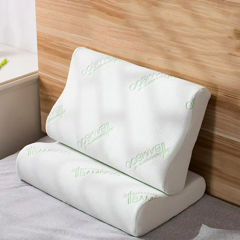 Custom LOGO Ergonomic Sleeping Cervical Orthopedic Memory Foam Bed Pillows For Sleeping Comfortable