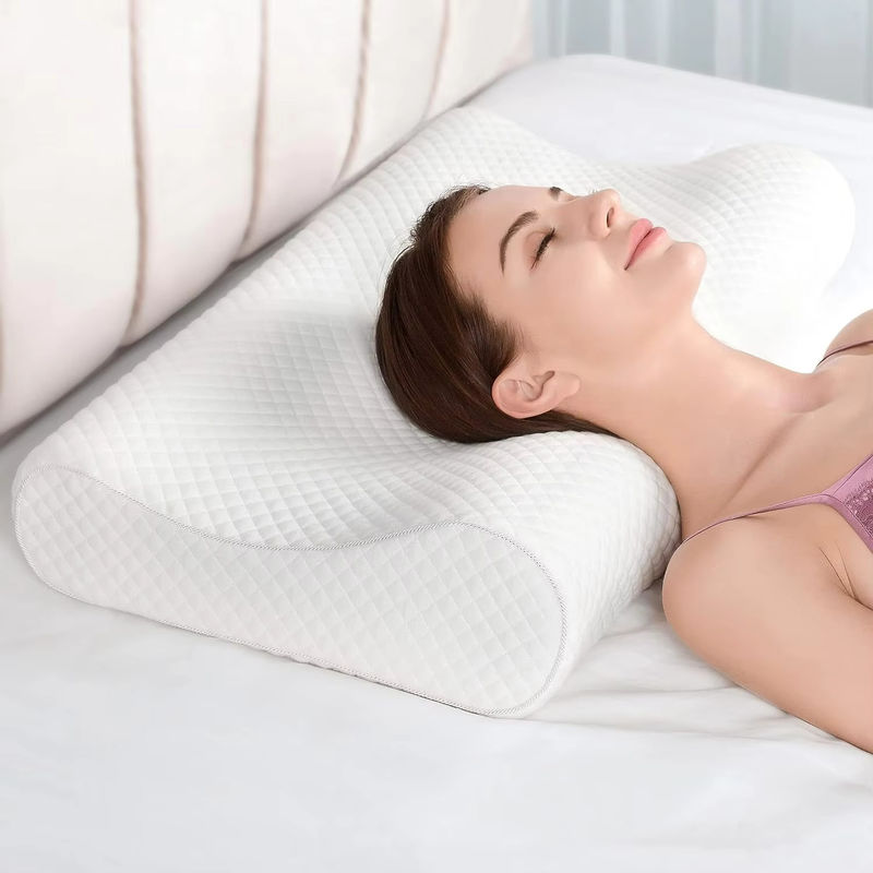 Custom LOGO Ergonomic Sleeping Cervical Orthopedic Memory Foam Bed Pillows For Sleeping Comfortable