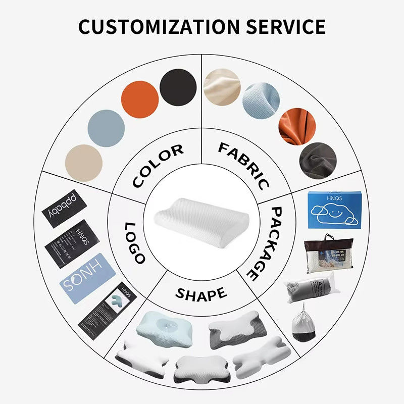 Custom Contour Orthopedic Wave Cervical Almohadas Ortopedicas Para Dormir Memory Foam Bed Pillow For Sleeping