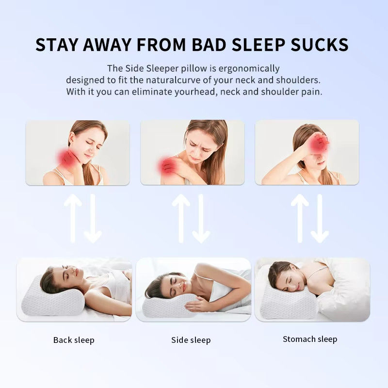 Custom Contour Orthopedic Wave Cervical Almohadas Ortopedicas Para Dormir Memory Foam Bed Pillow For Sleeping
