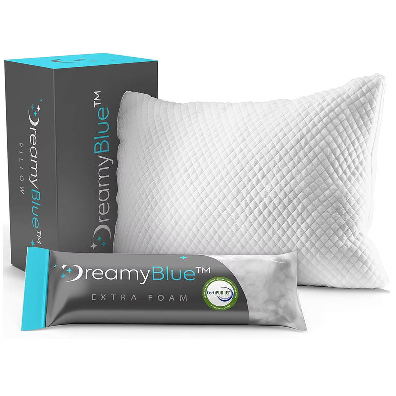 Infused Shredded Gel Cooling Pillow Memory Foam For Back And Side Sleeper