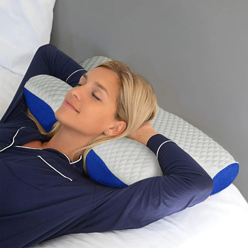 Orthopedic Contour Neck Support Cooling Pillow Custom Ergonomic Memory Foam Pillow