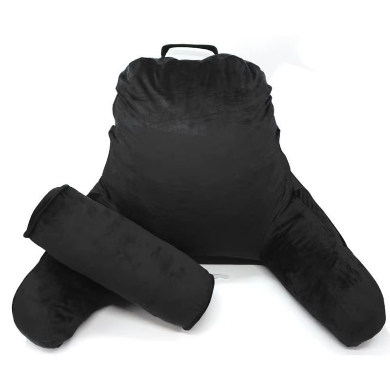 Memory Foam Reading Backrest Pillow Large Pregnancy Wedge With Arms For Bed