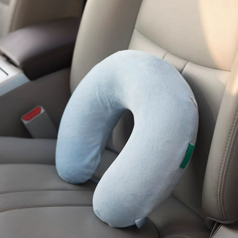 Soft Memory Foam Neck Pillow Portable Car U Shaped Neck Support Pillow