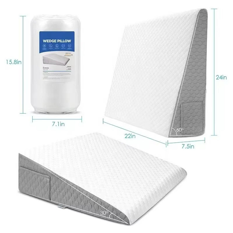 Triangle Bed Wedge Pillow Knee Legs Relax Back Pain Relief Orthopedic Bed Wedge