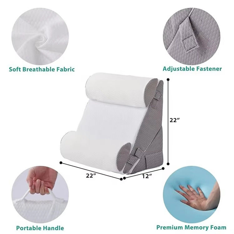 Comfort Muti Position Sleeping Wedge Pillow Triangle Memory Foam For Back Pain