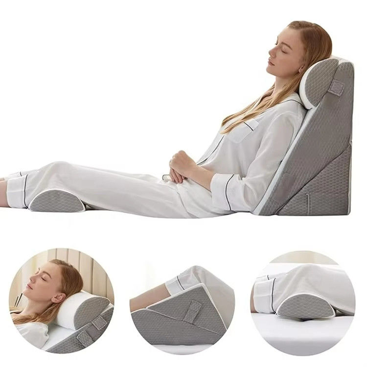 Comfort Muti Position Sleeping Wedge Pillow Triangle Memory Foam For Back Pain