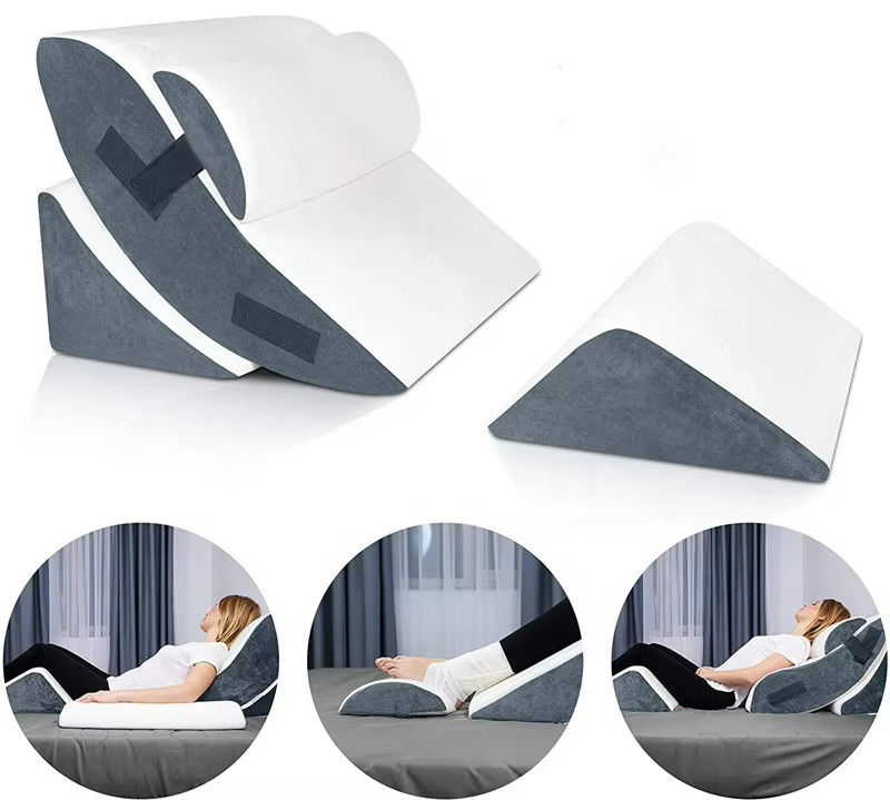 Orthopedic Triangle Leg Wedge Pillow Memory Foam For Back Leg Pain Relief